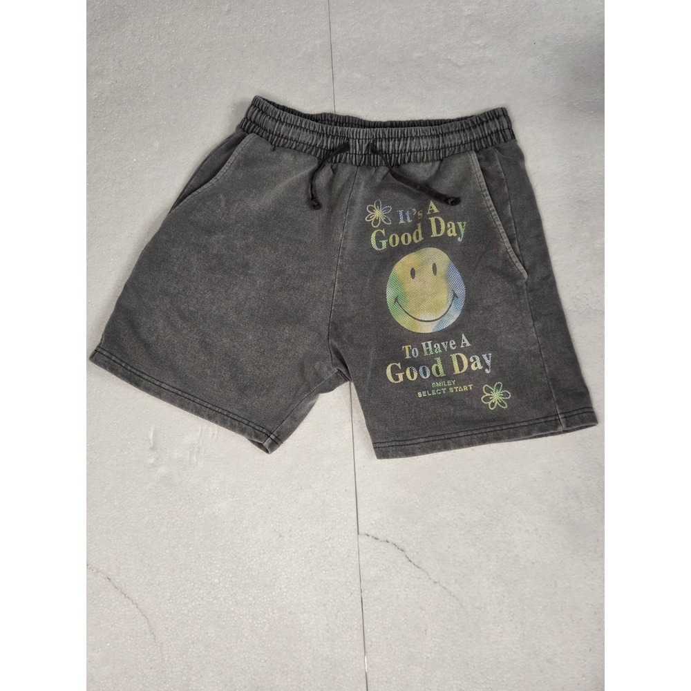 Select Start Smiley Face Shorts Size Small "It's a Good Day"‎ Graphic Streetwear